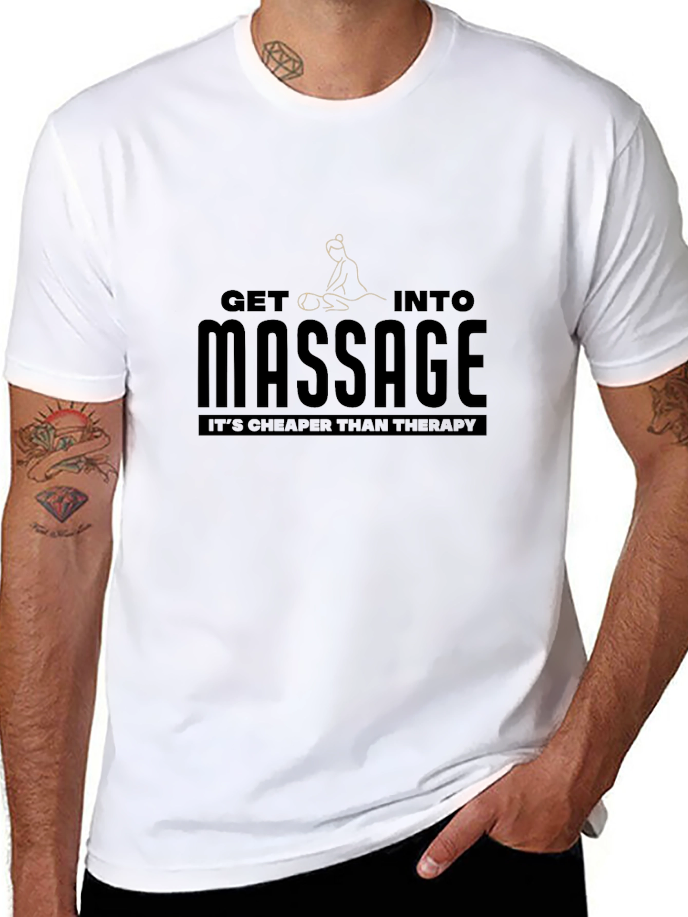 Massage Therapy Graphic T-Shirt - Relaxing Style