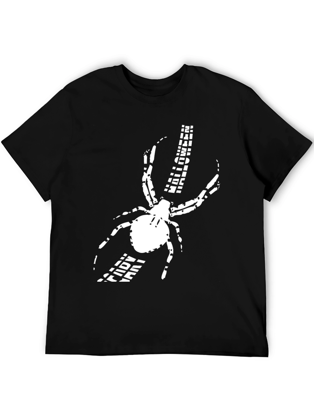 Spider Graphic Print Black T-Shirt