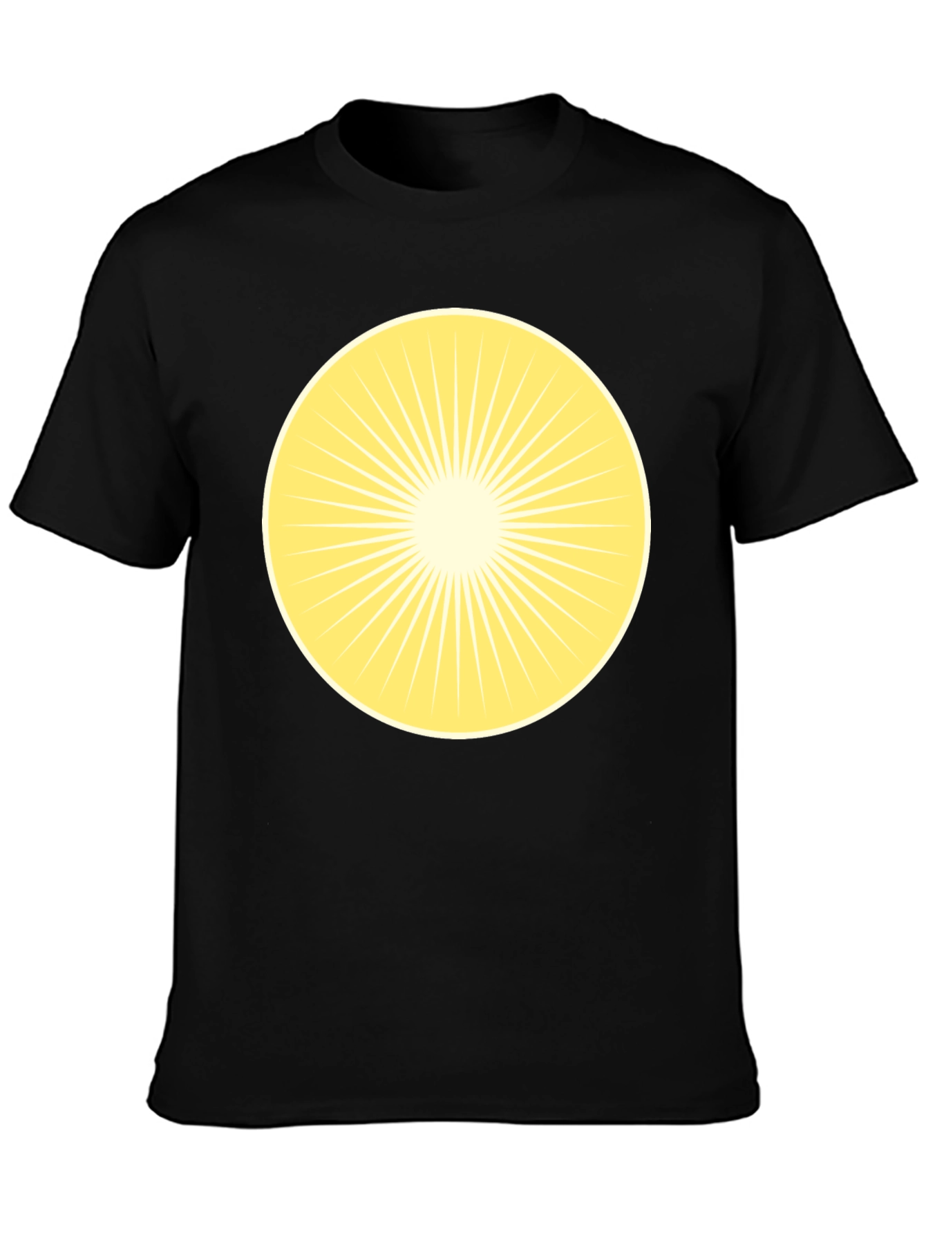 Radiant Sunburst Graphic Tee - Classic Black