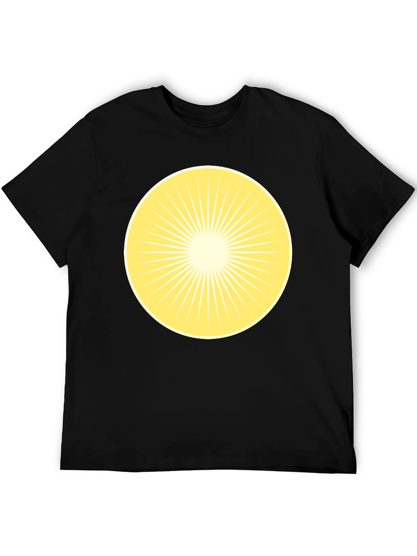 Radiant Sunburst Graphic Tee - Classic Black