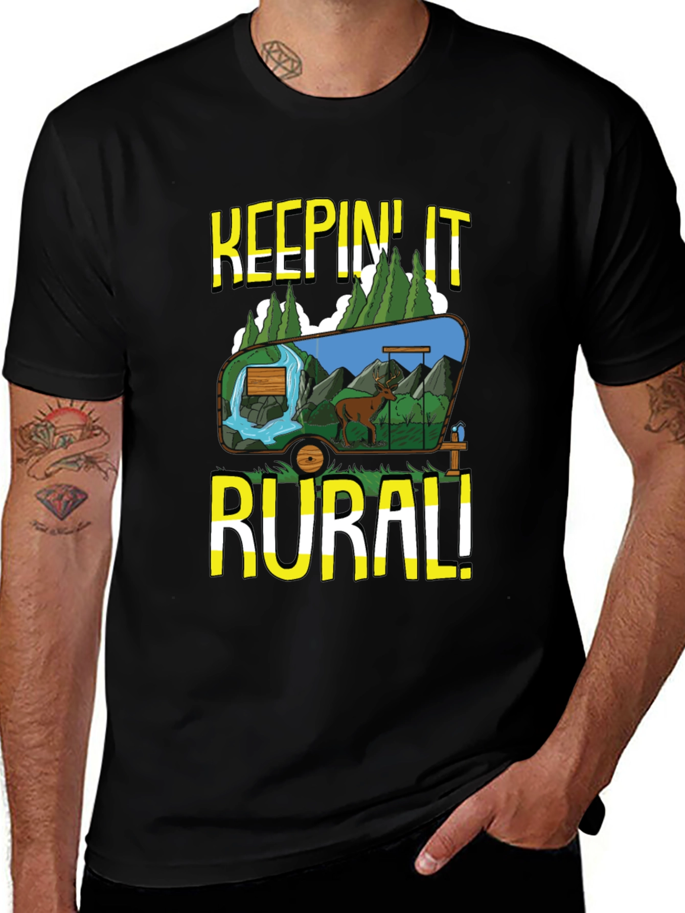 Keepin It Rural Graphic Tee - Nature Lovers T-Shirt