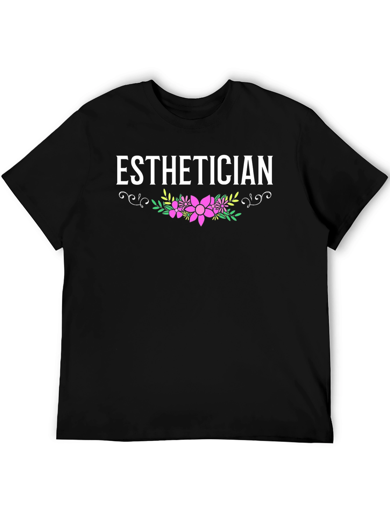 Esthetician Floral Graphic T-Shirt