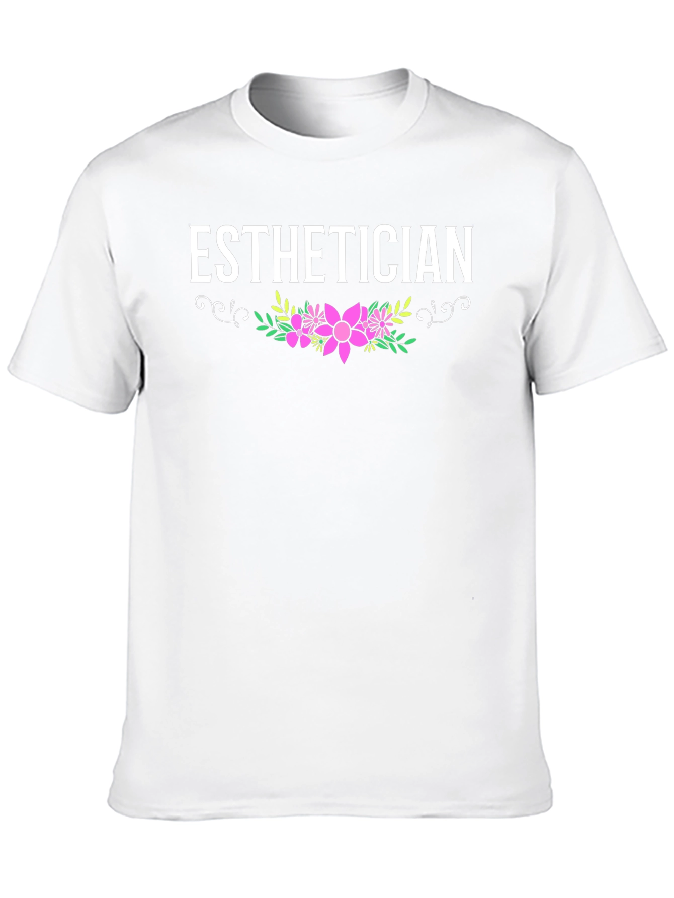 Esthetician Floral Graphic T-Shirt