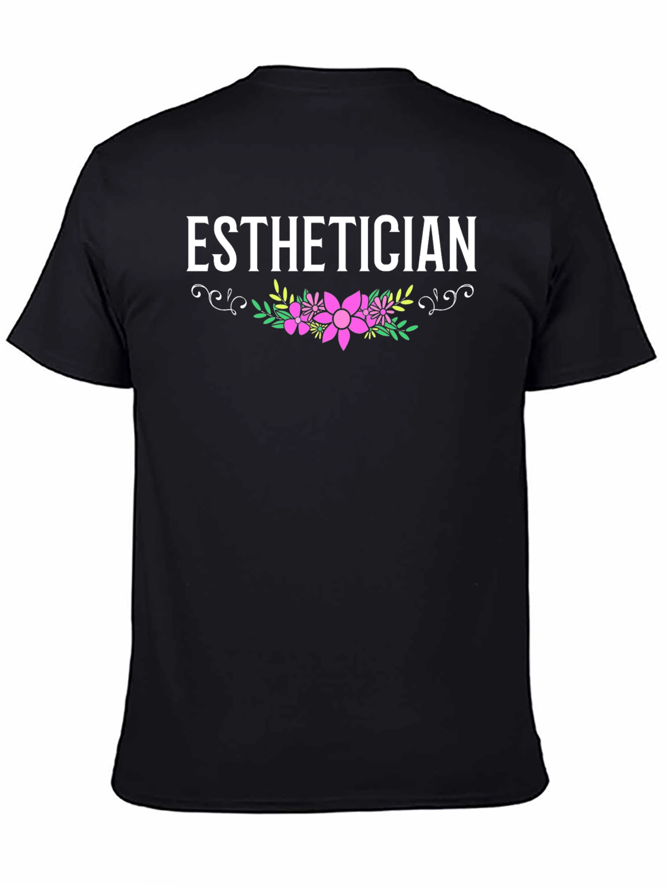Esthetician Floral Graphic T-Shirt
