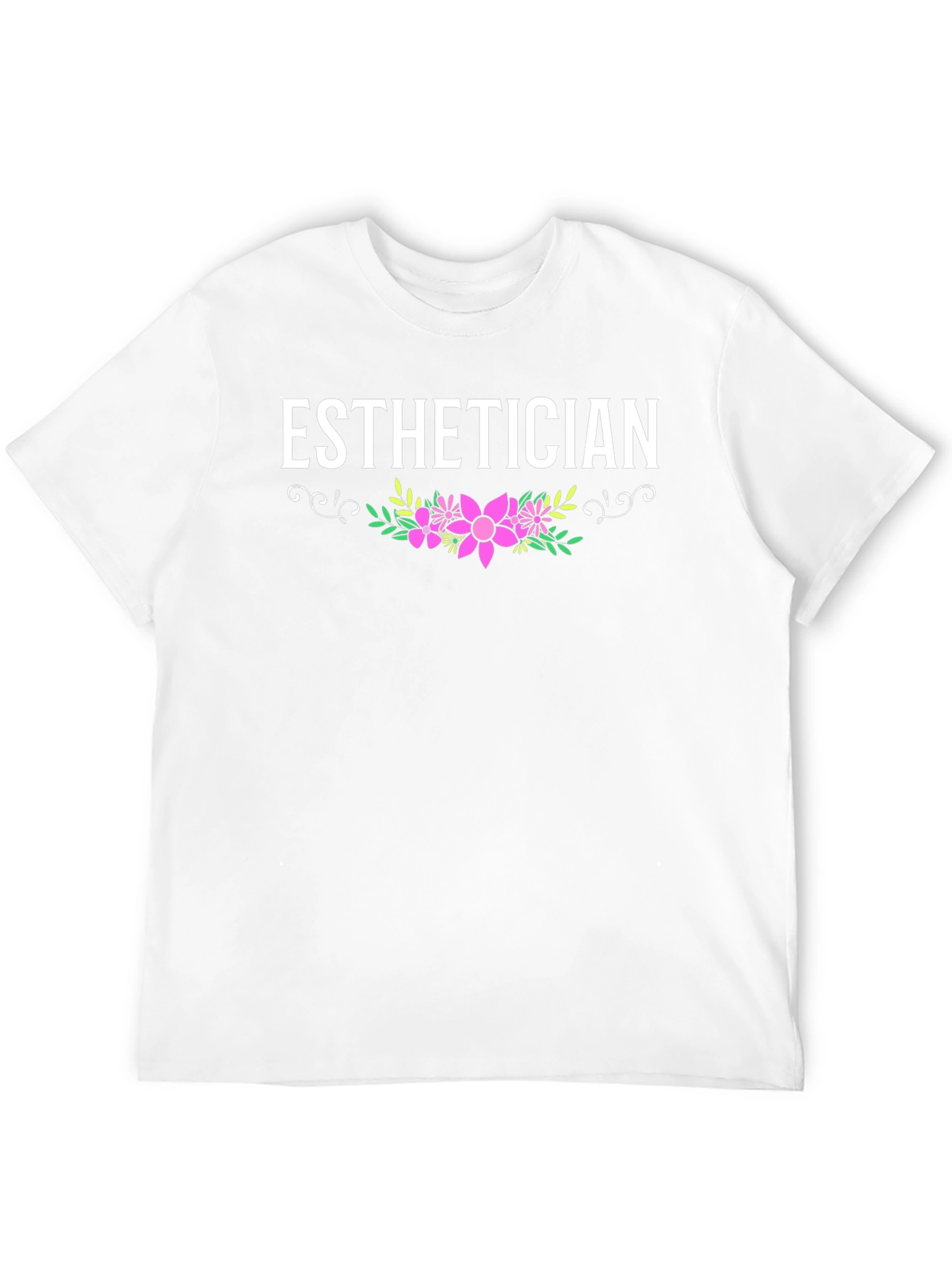 Esthetician Floral Graphic T-Shirt