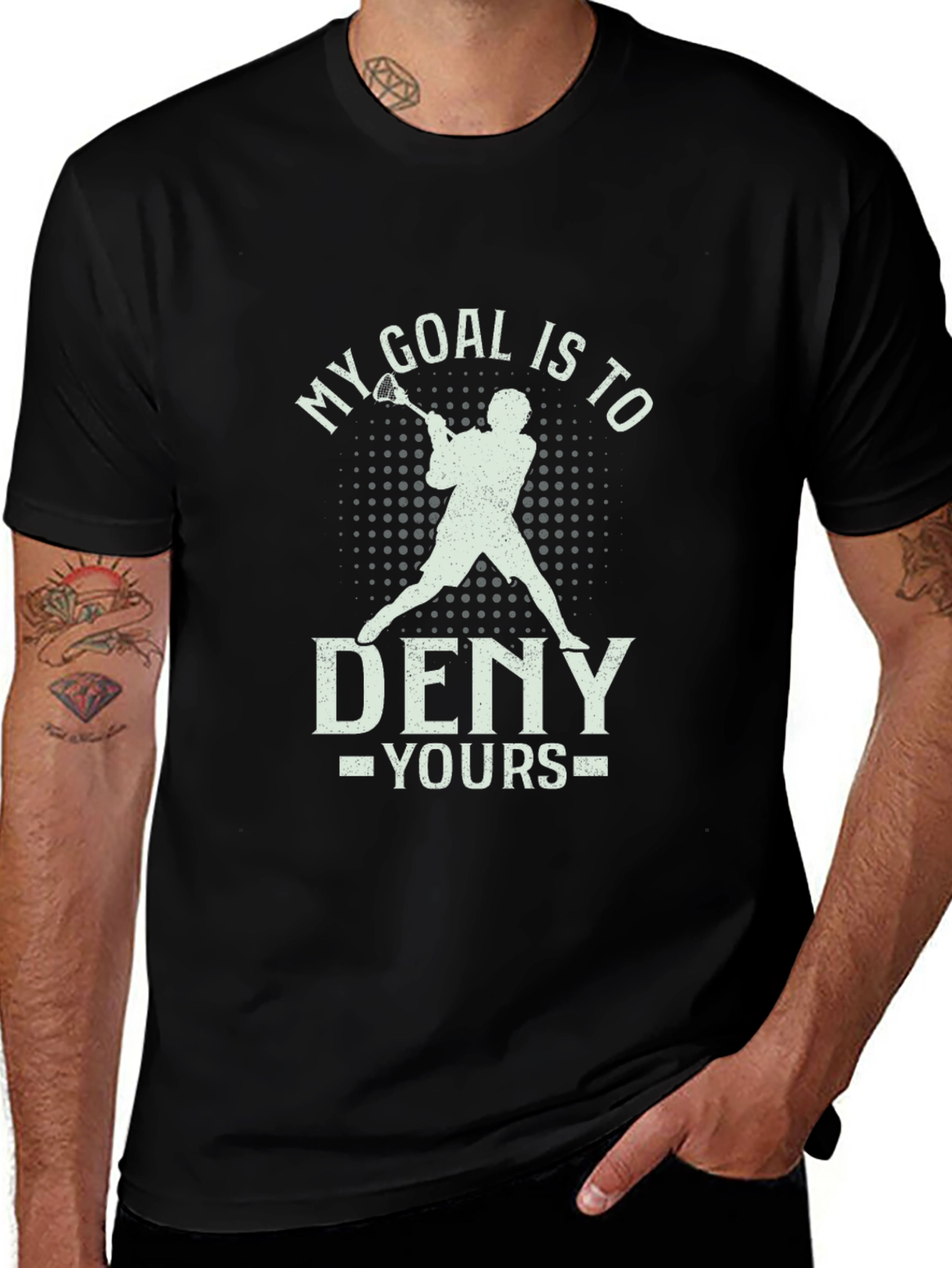 Lacrosse Goalie T-Shirt - My Goal is to Deny