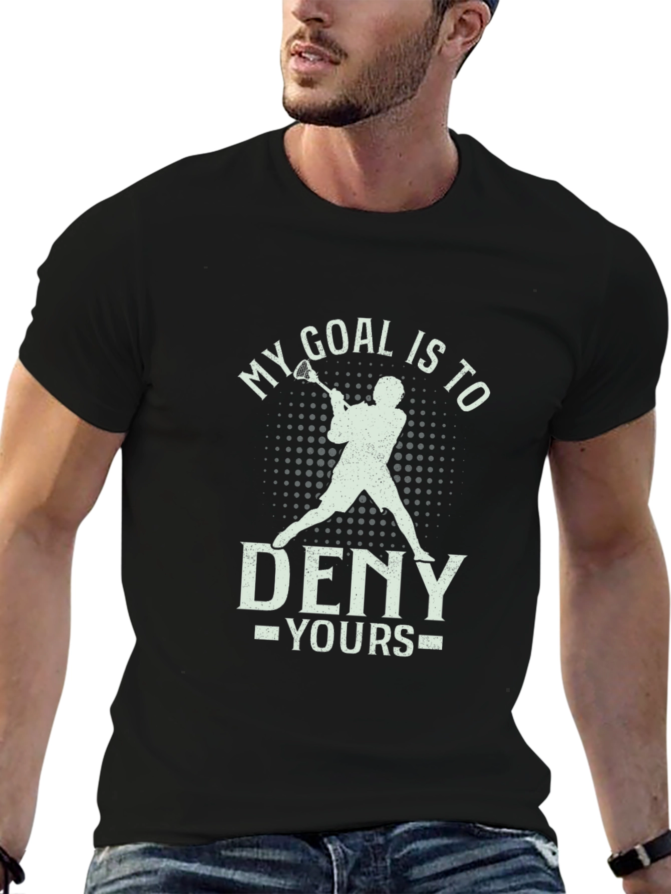 Lacrosse Goalie T-Shirt - My Goal is to Deny