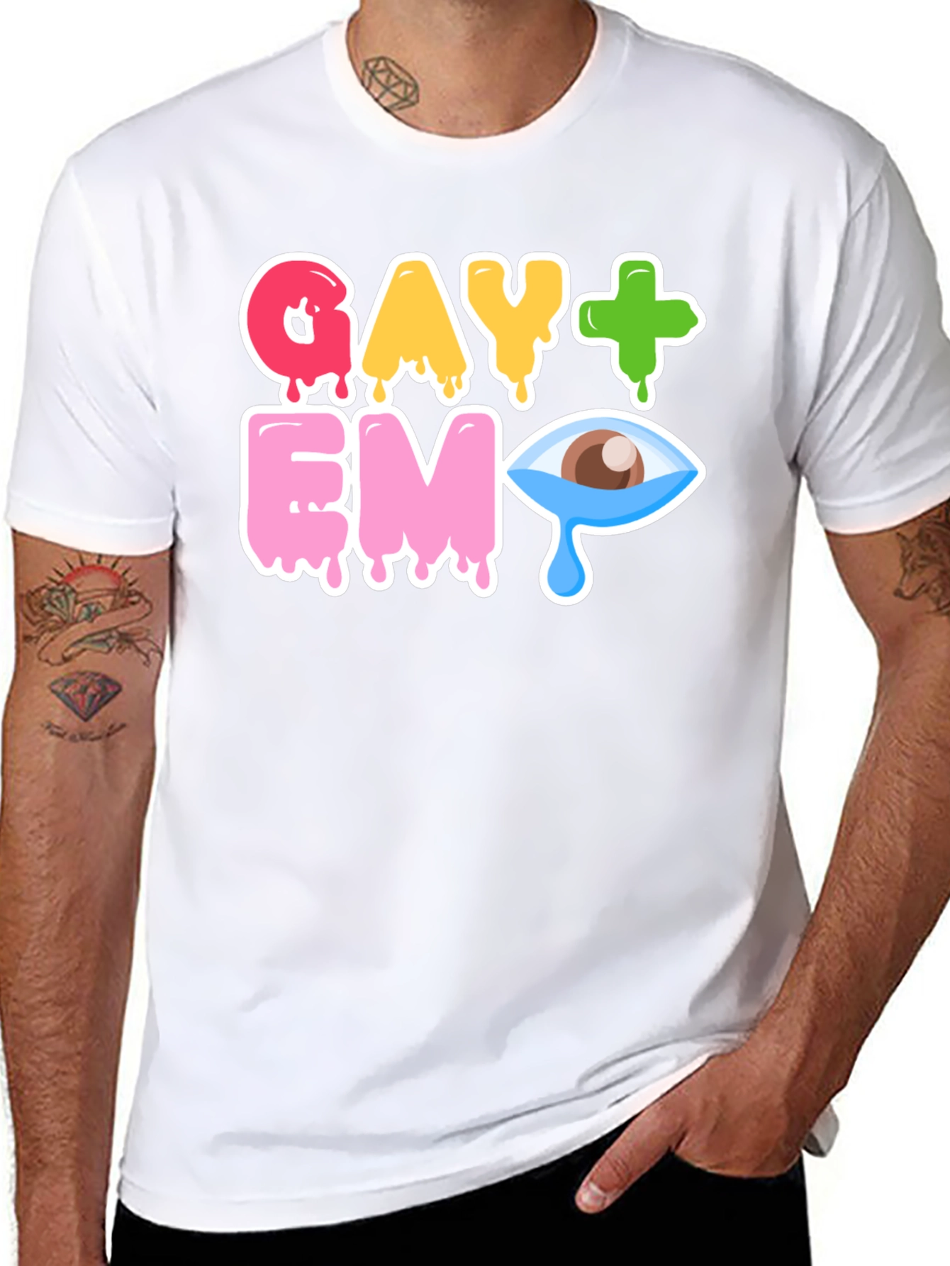 Gay+Emo Graphic T-Shirt
