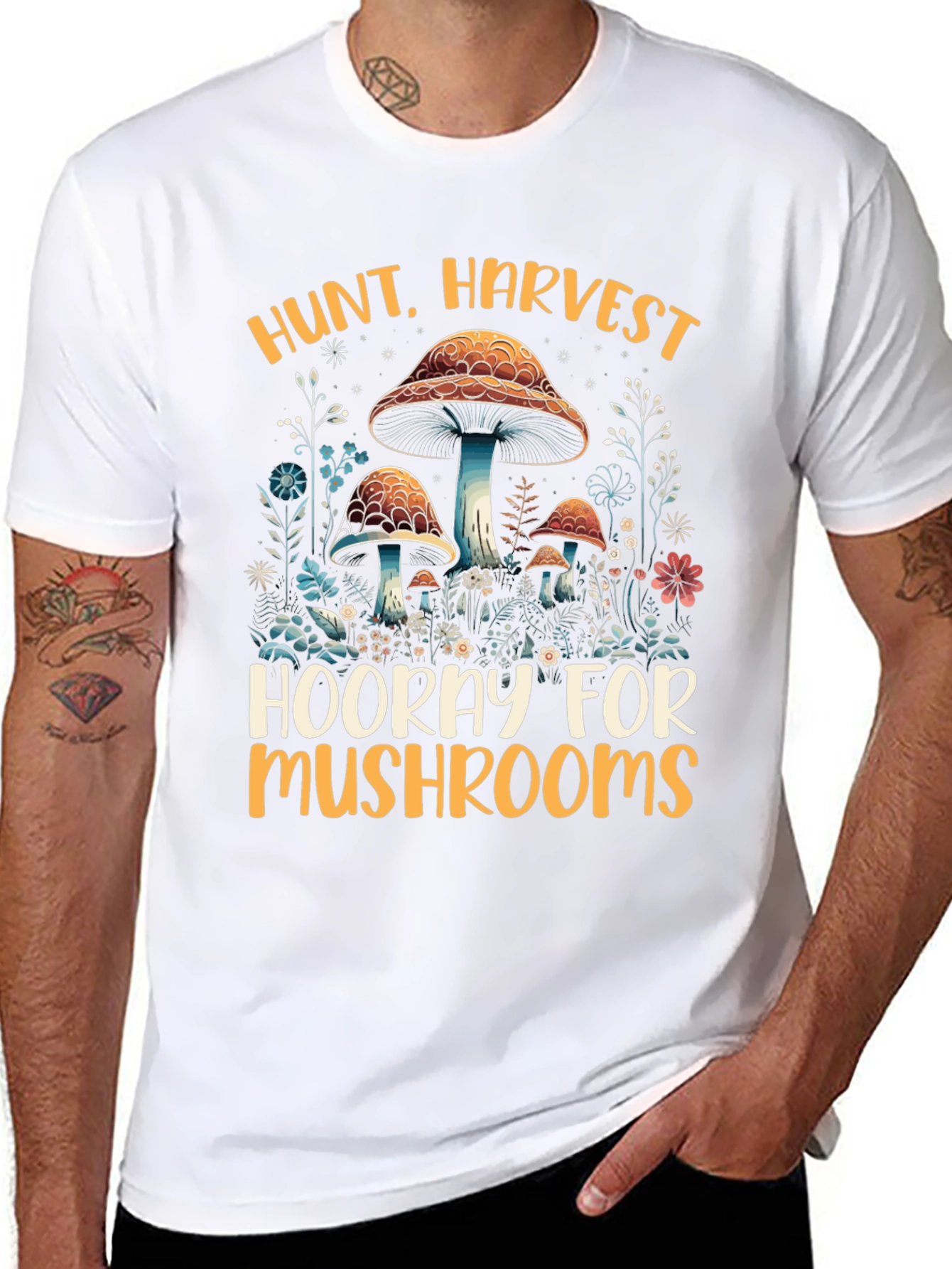 Hunt Harvest Mushrooms T-Shirt