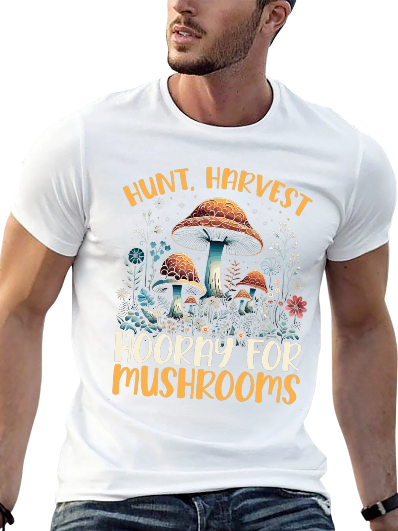 Hunt Harvest Mushrooms T-Shirt