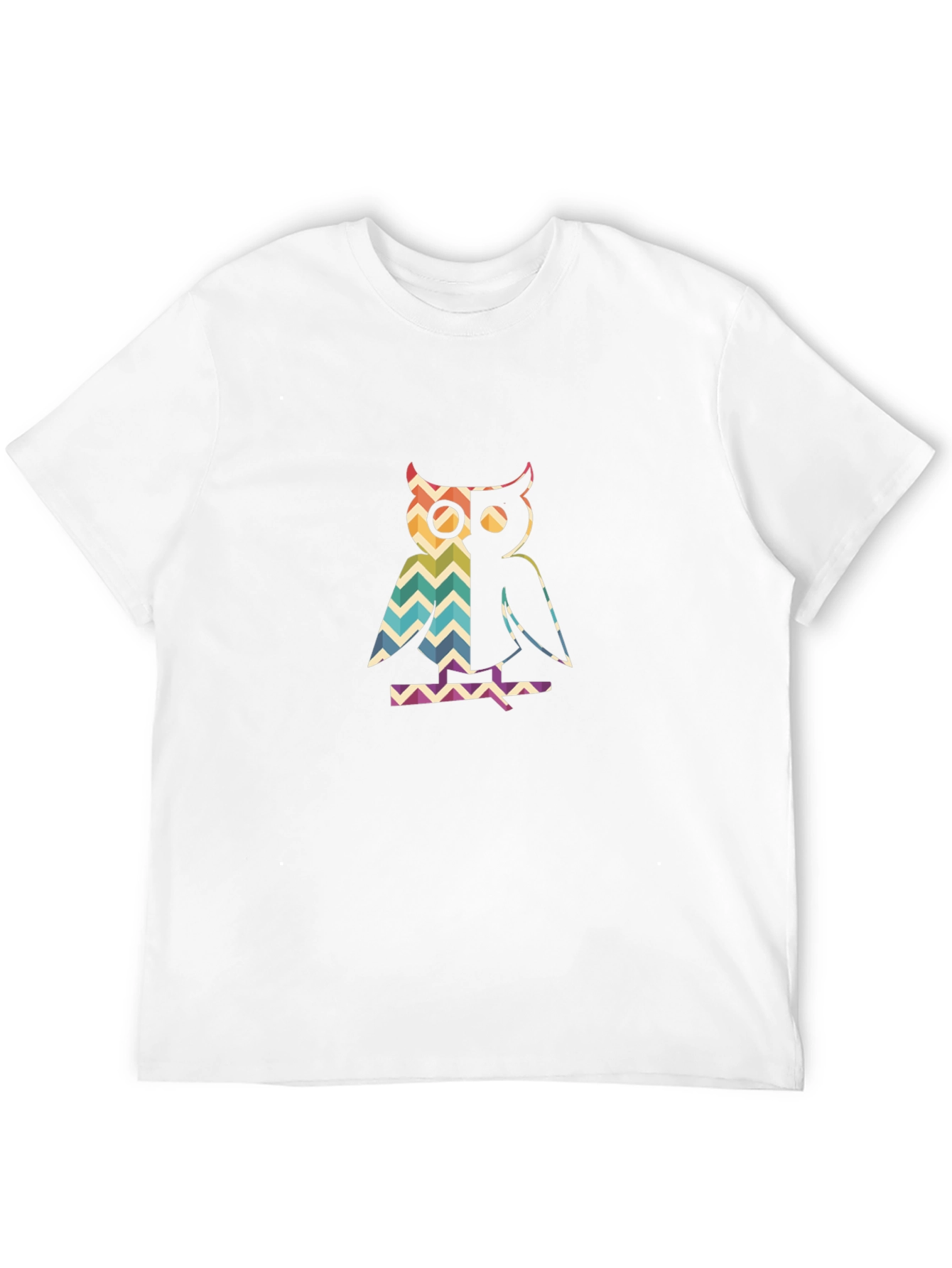 Retro Owl Graphic Tee - Mens Black T-Shirt