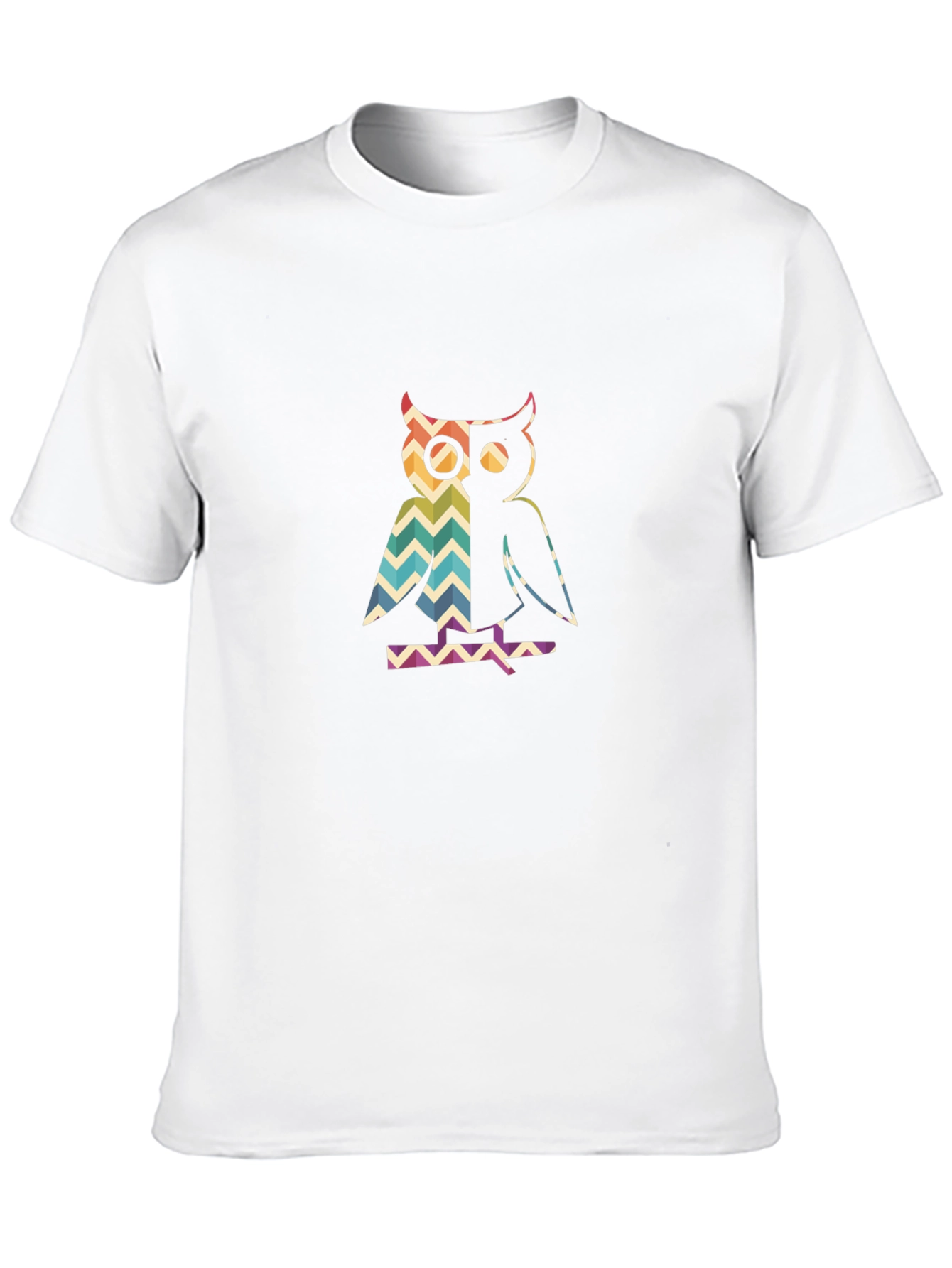 Retro Owl Graphic Tee - Mens Black T-Shirt