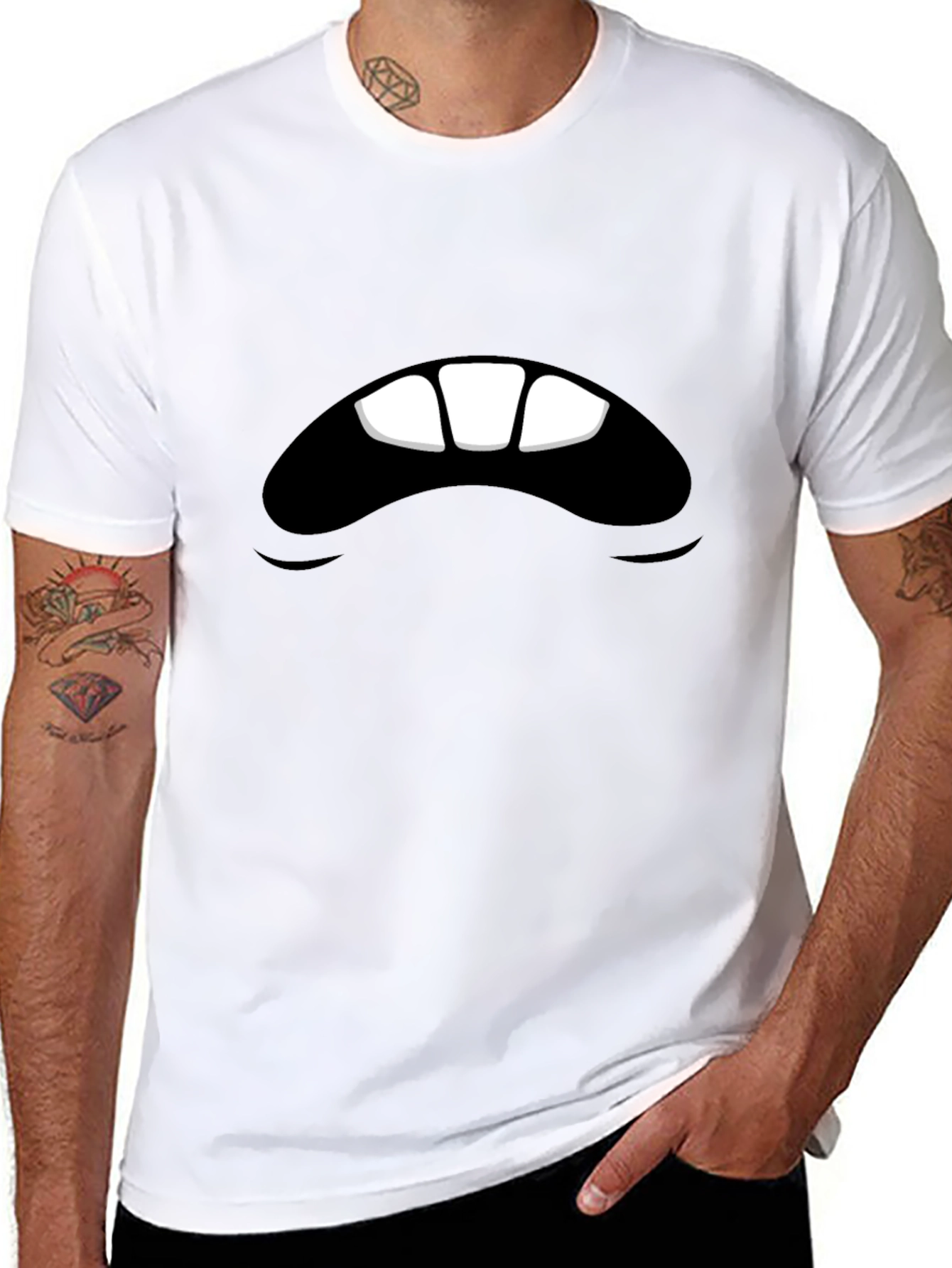 Monster Mouth Black Graphic Tee