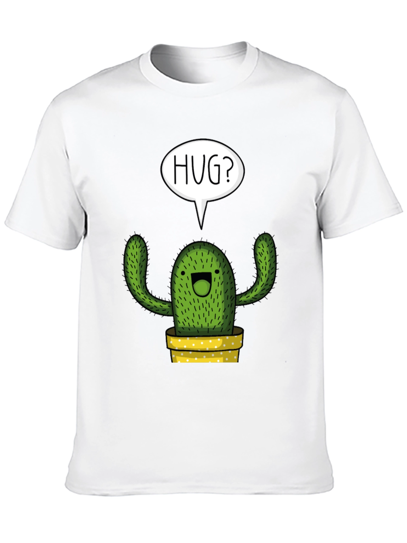 Hug Me Cactus Graphic Tee - Soft Cotton Blend