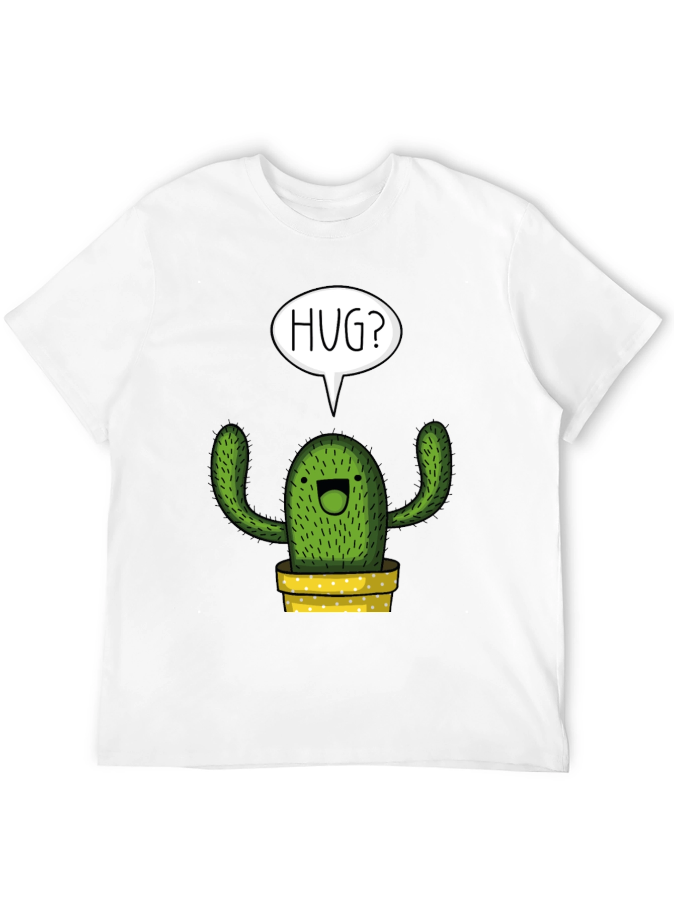 Hug Me Cactus Graphic Tee - Soft Cotton Blend