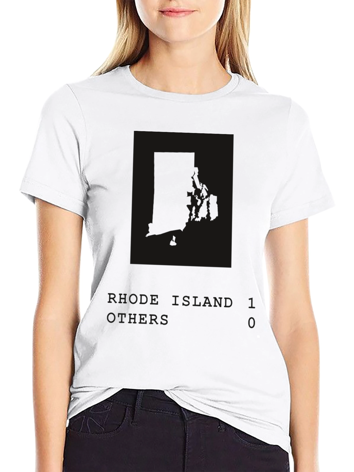 Black Graphic T-Shirt - River Land 10 Print