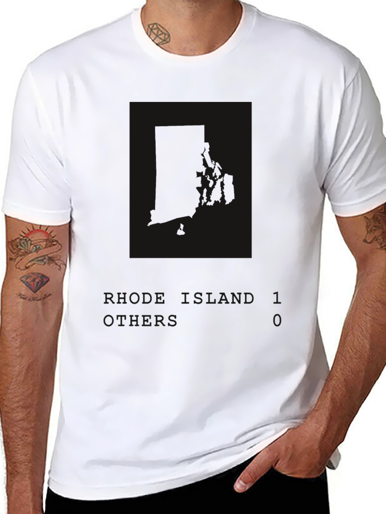 Black Graphic T-Shirt - River Land 10 Print