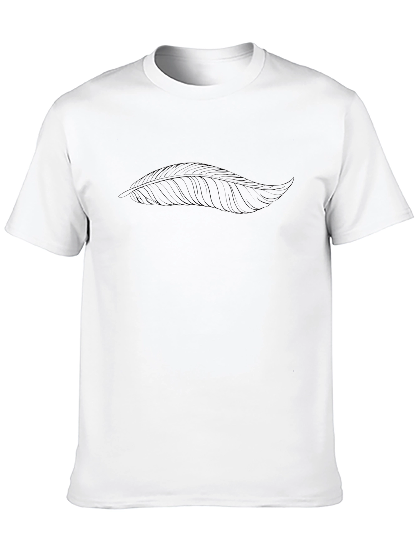 Black Feather Graphic Tee - Casual Comfort