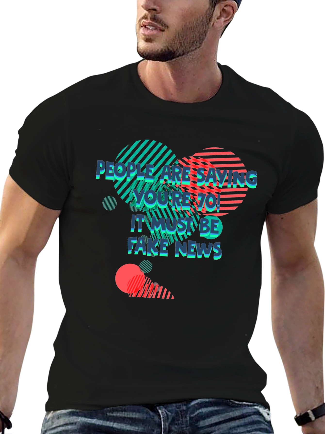 Retro Youre 70! Fake News Graphic Tee