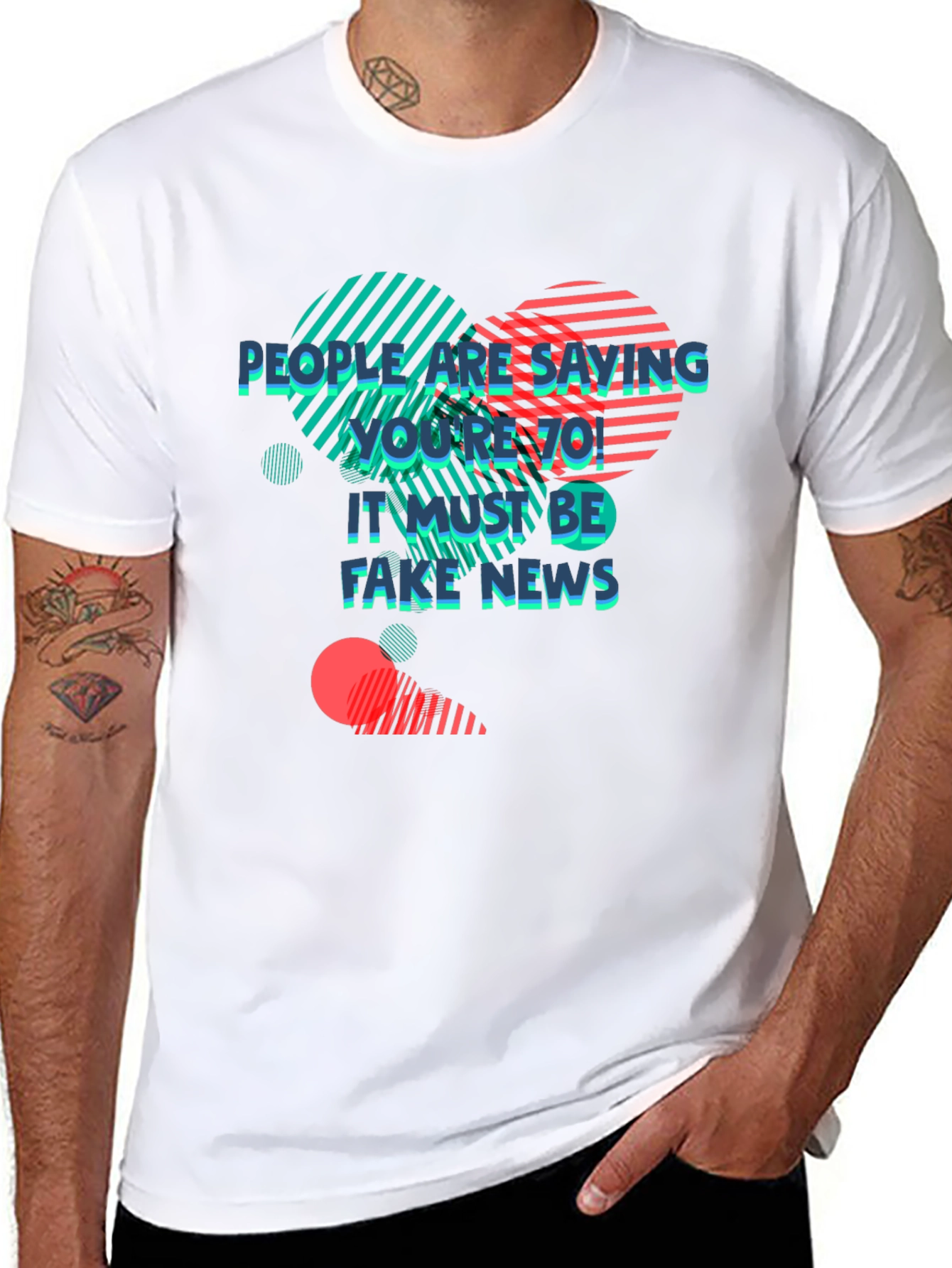 Retro Youre 70! Fake News Graphic Tee