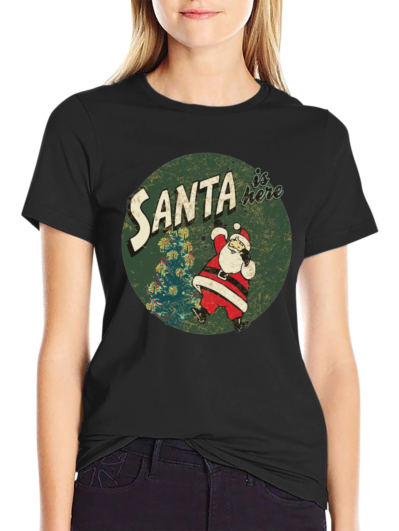 Santa is Here Graphic Tee