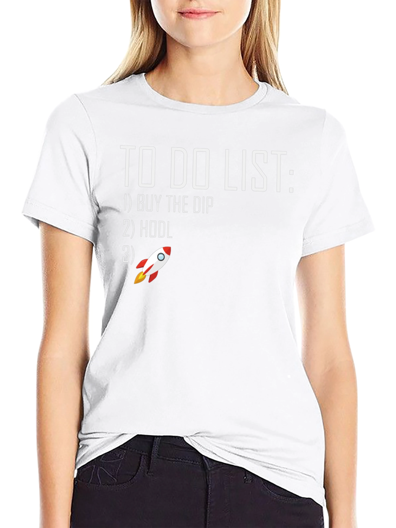 To Do List HODL Rocket Graphic T-Shirt
