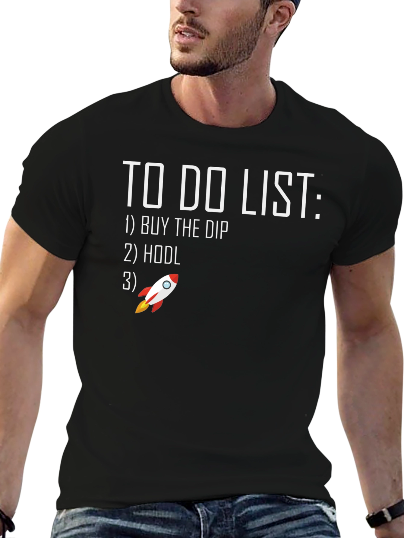 To Do List HODL Rocket Graphic T-Shirt