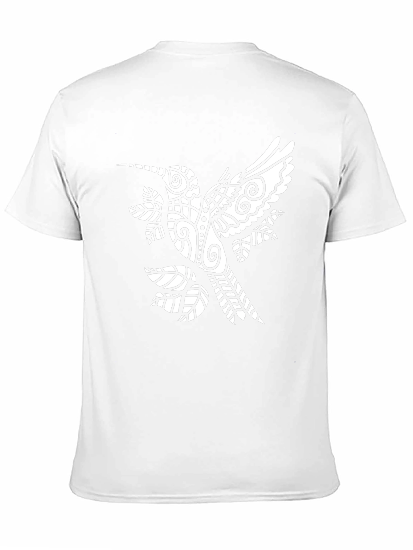 Mens Black Graphic Tee with Hummingbird Design