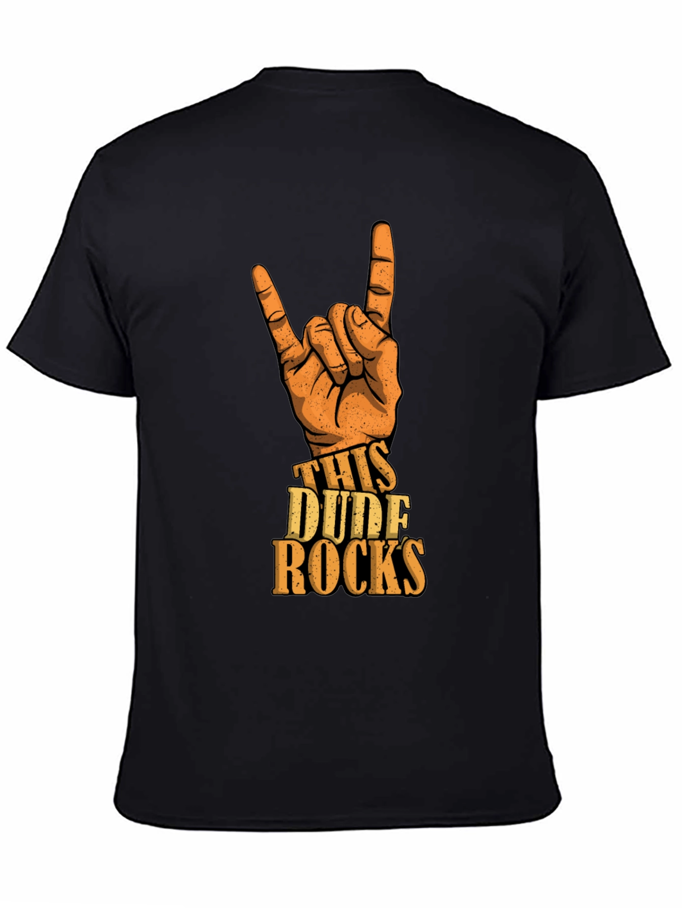 This Dude Rocks T-Shirt - Rock On Hand Gesture