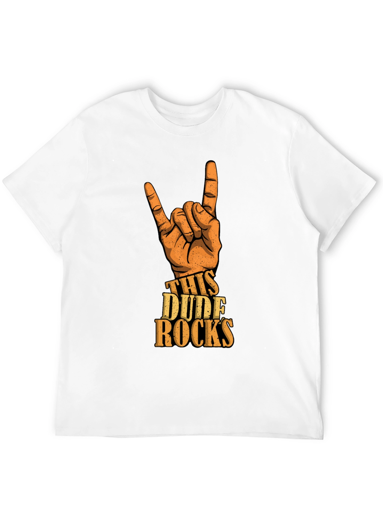 This Dude Rocks T-Shirt - Rock On Hand Gesture