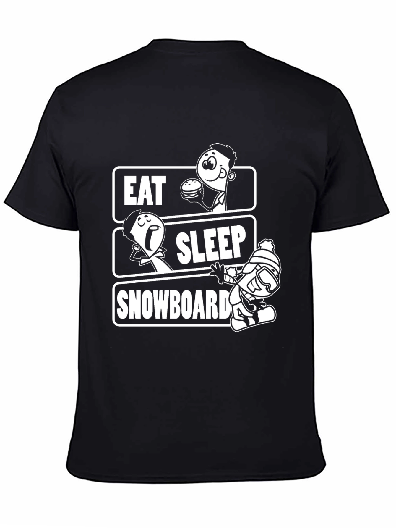Eat Sleep Snowboard Graphic Tee