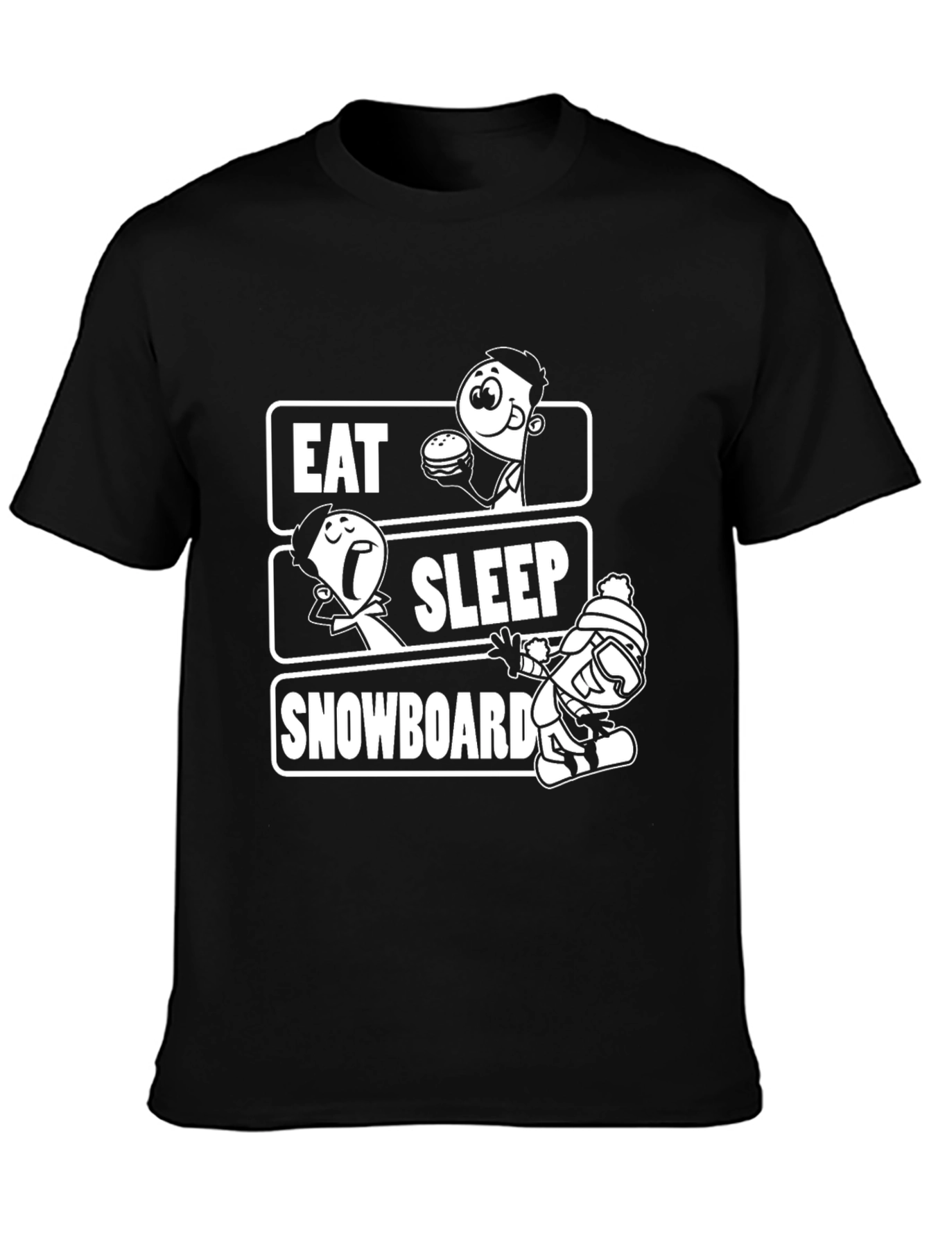 Eat Sleep Snowboard Graphic Tee