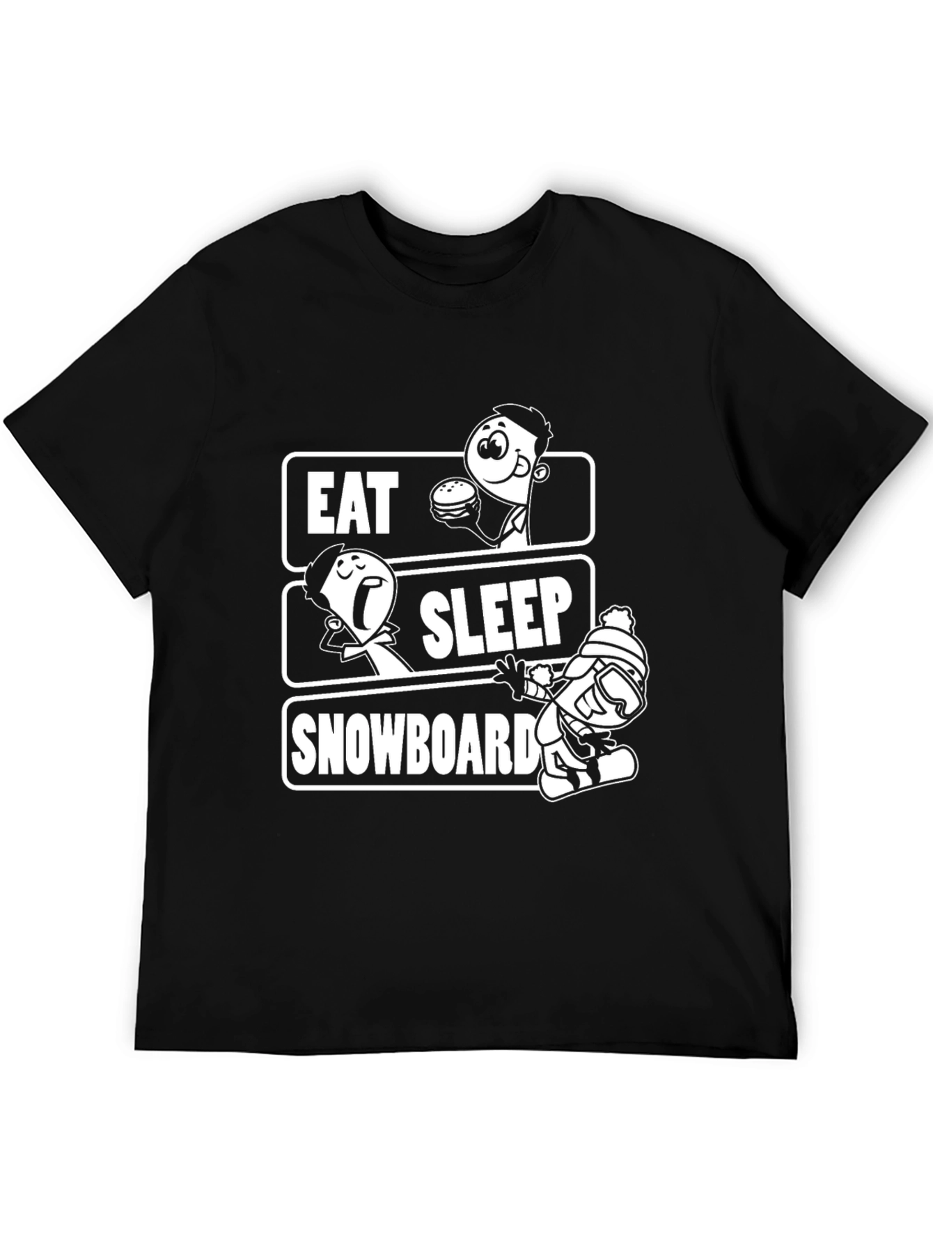 Eat Sleep Snowboard Graphic Tee