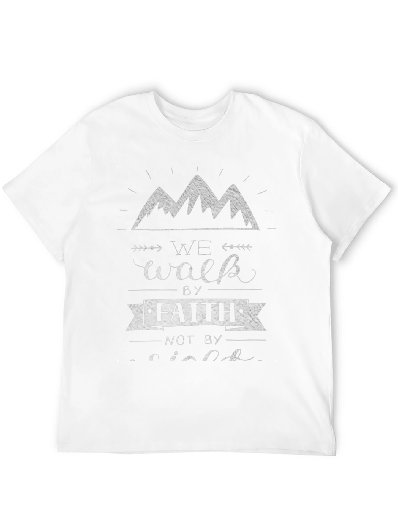 Faith Mountain Graphic T-Shirt - Inspirational Design