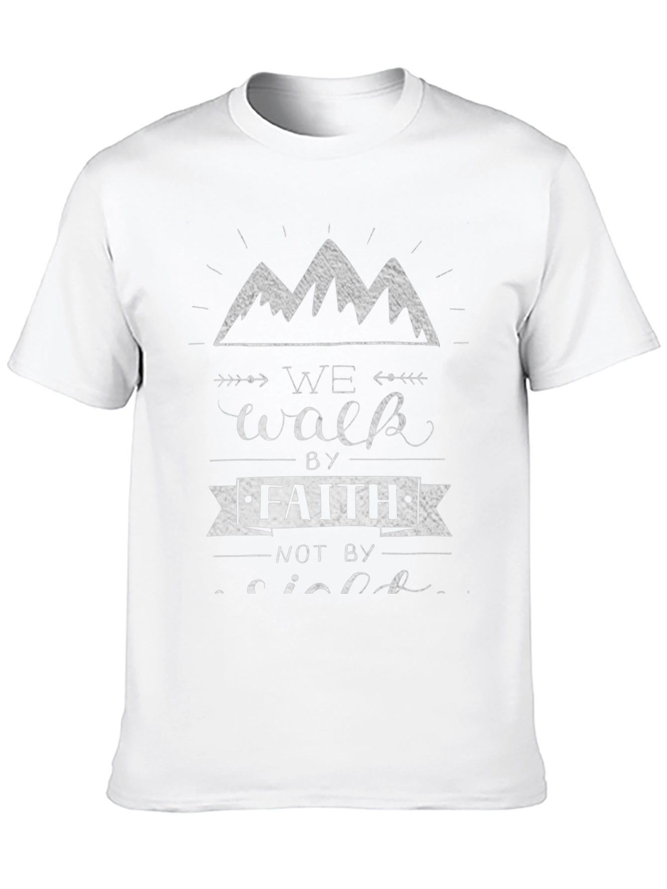 Faith Mountain Graphic T-Shirt - Inspirational Design