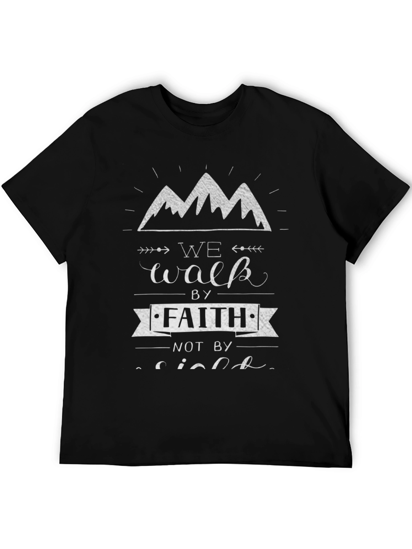 Faith Mountain Graphic T-Shirt - Inspirational Design