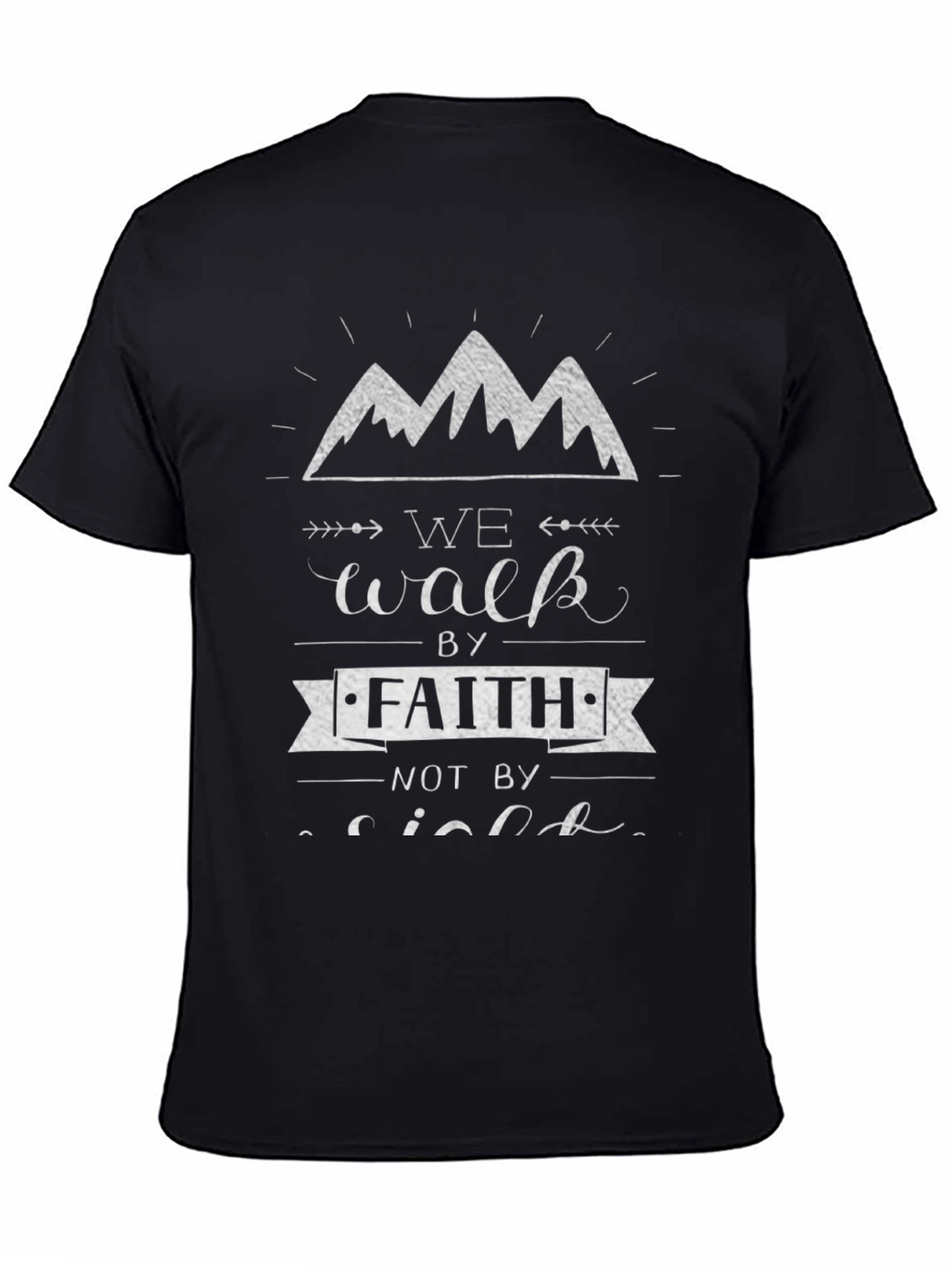 Faith Mountain Graphic T-Shirt - Inspirational Design