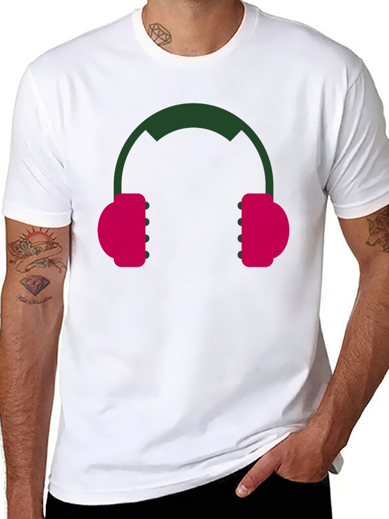 Modern Headphone Graphic Tee - Stylish & Unique