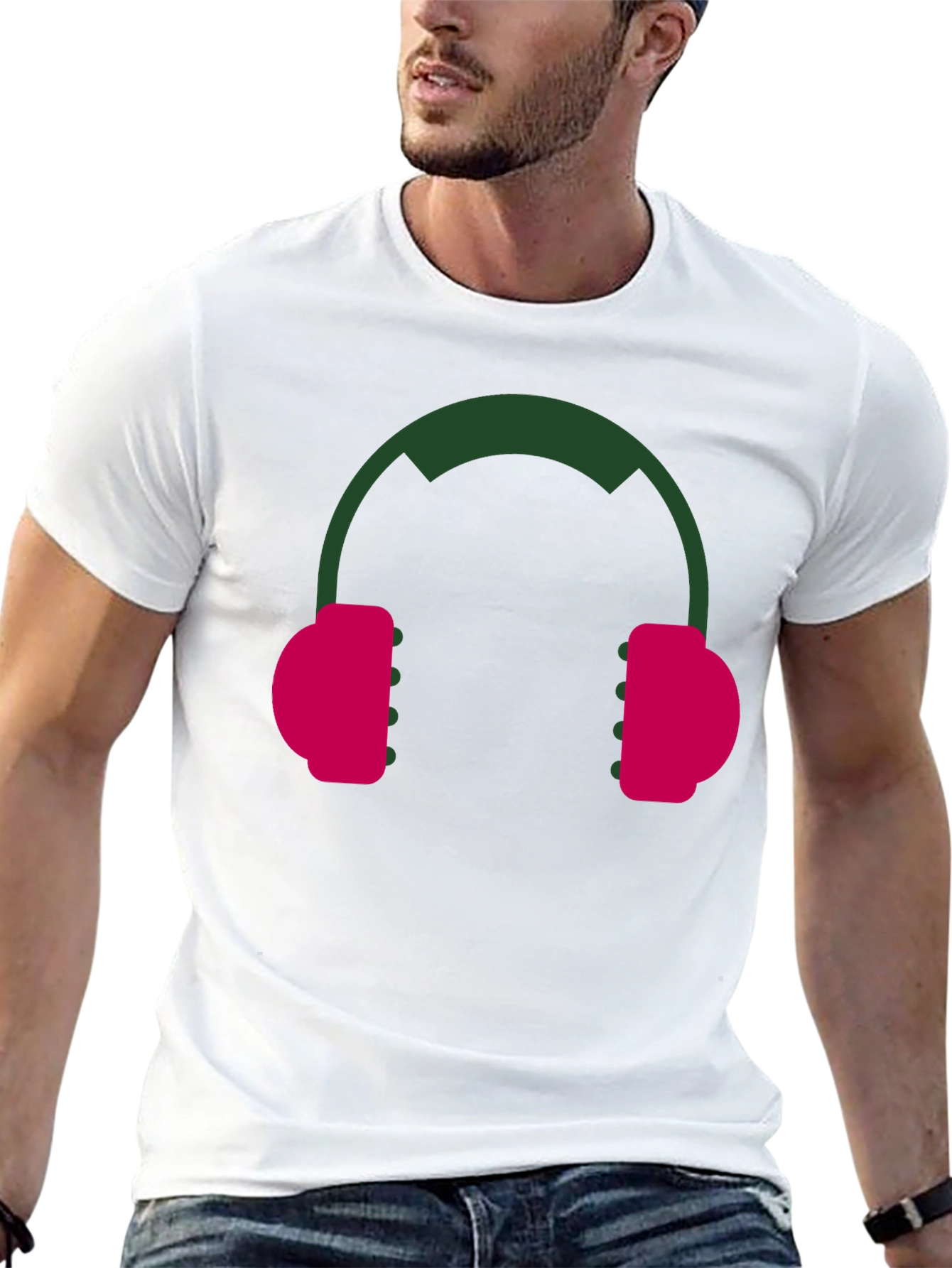 Modern Headphone Graphic Tee - Stylish & Unique