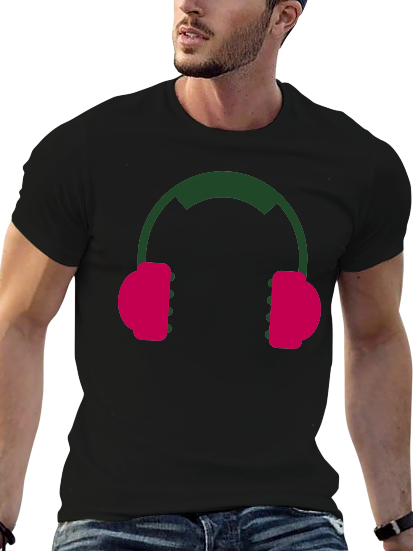 Modern Headphone Graphic Tee - Stylish & Unique