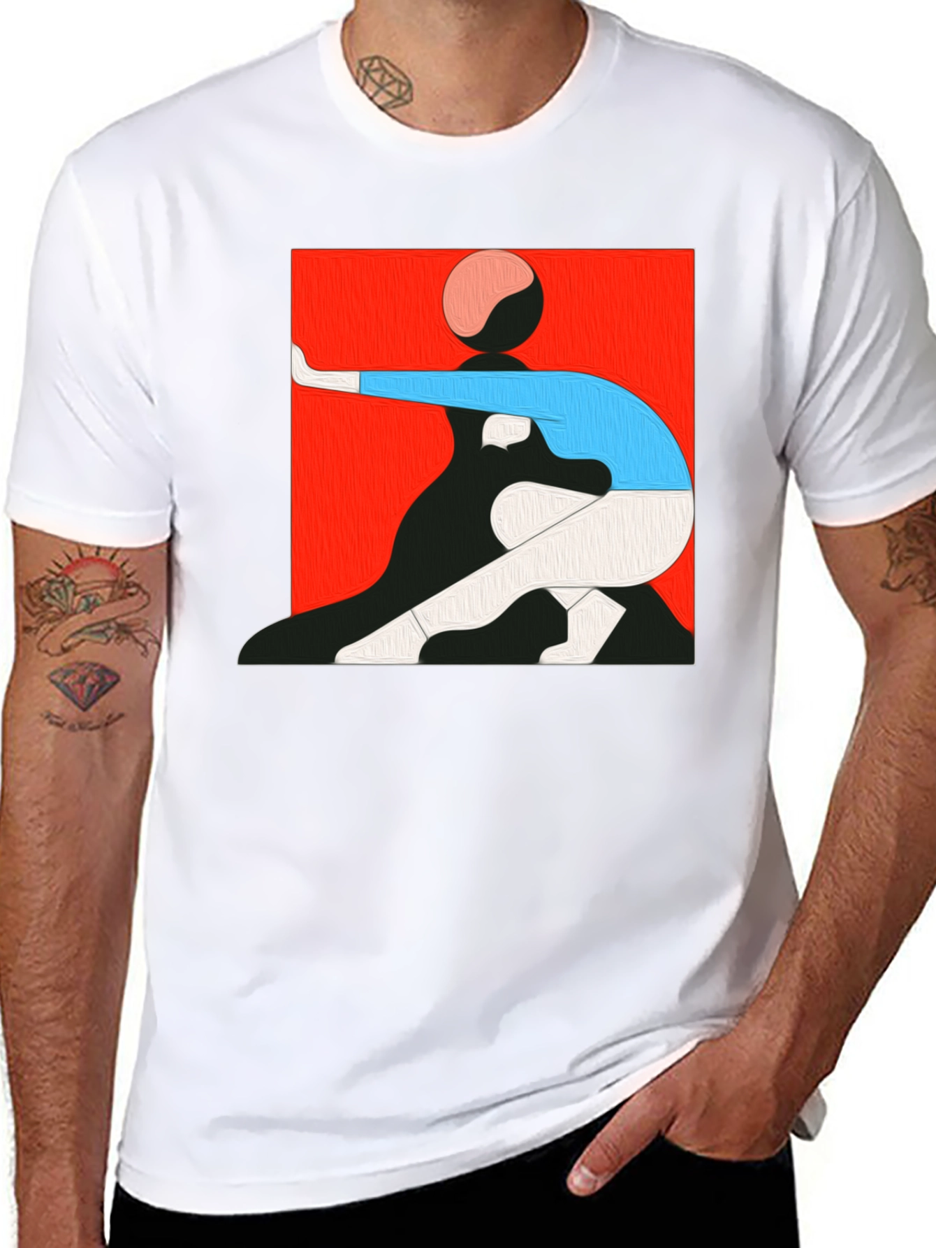 Abstract Graphic Tee - Modern Art Shirt
