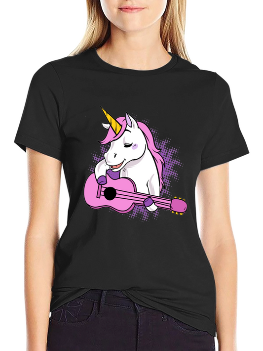 Unicorn Guitar T-Shirt - Cute Graphic Tee