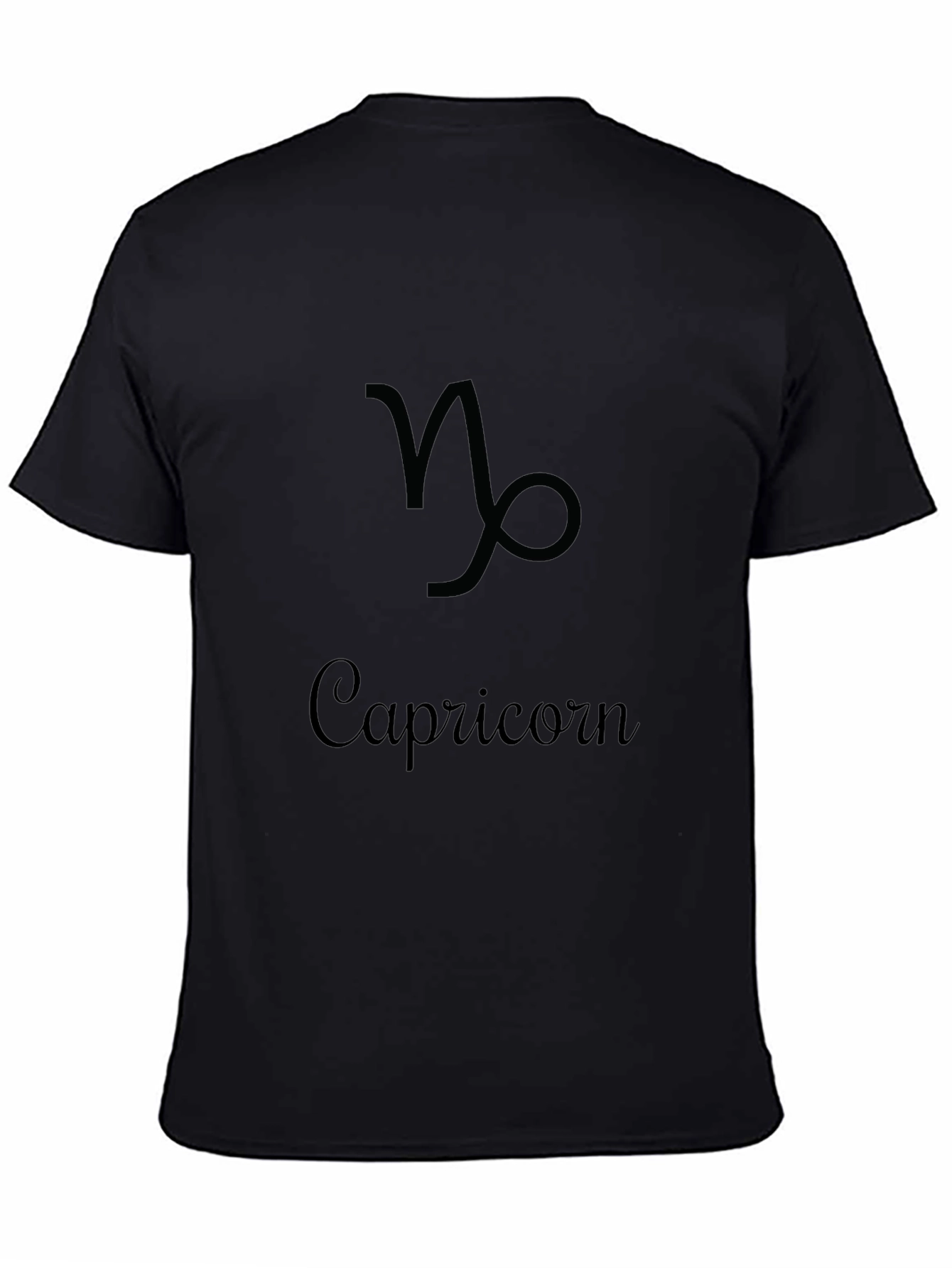 Capricorn Zodiac Sign Black T-Shirt