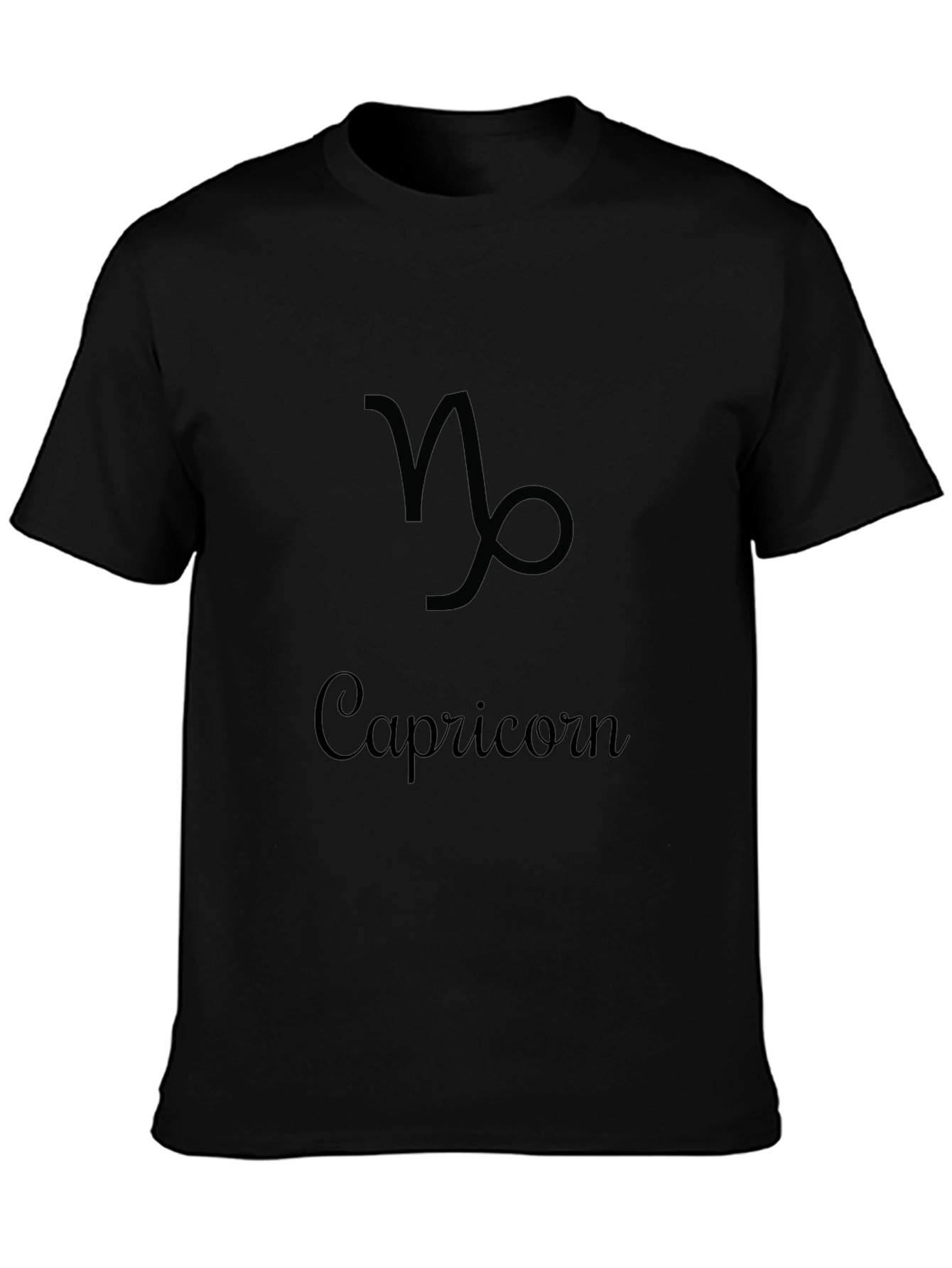 Capricorn Zodiac Sign Black T-Shirt