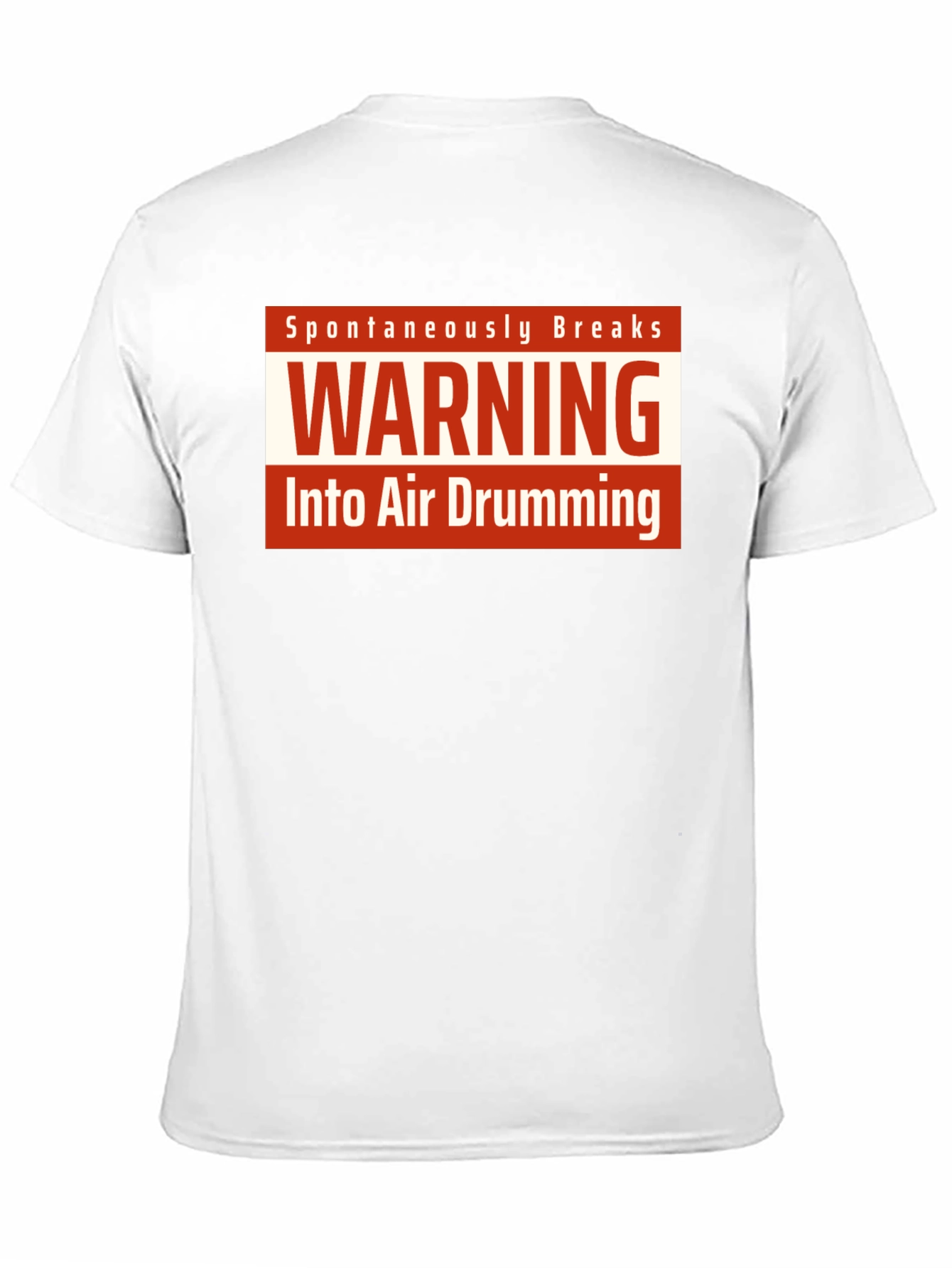 Warning Air Drumming T-Shirt - Funny Music Tee