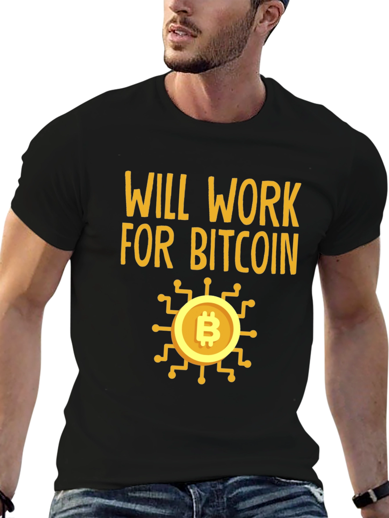 Will Work For Bitcoin Crypto Tee