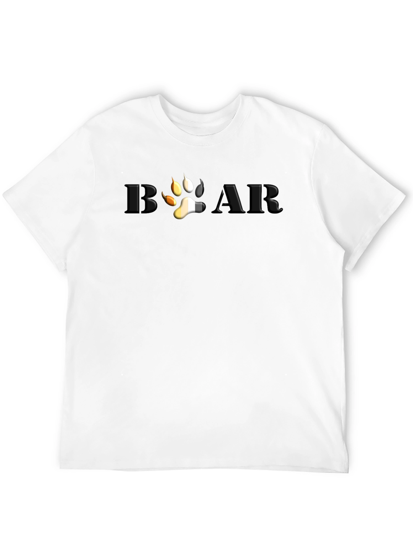 Bear Pride T-Shirt - Embossed Paw Print Design