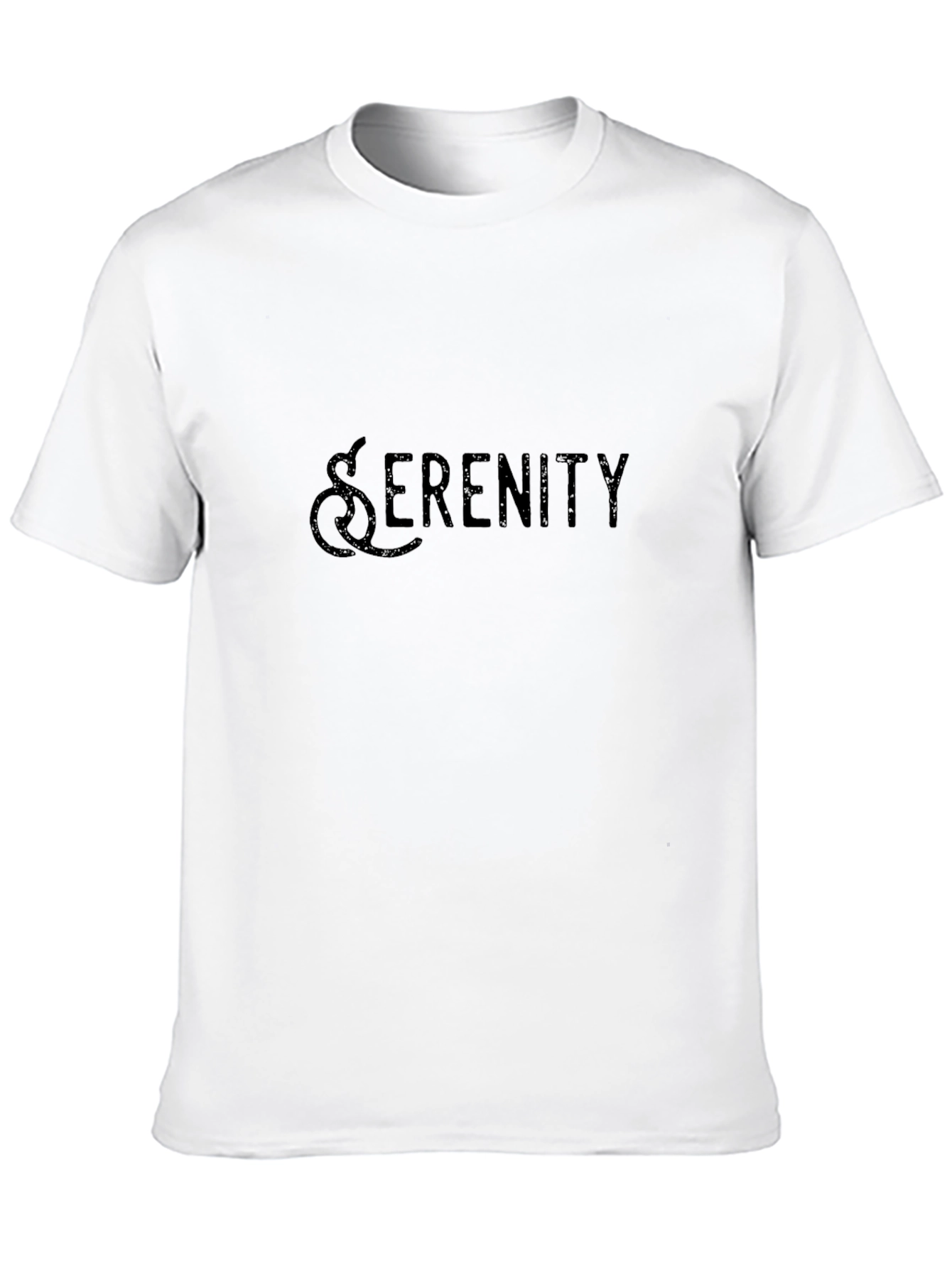 Serenity Graphic Tee - Premium Black Cotton