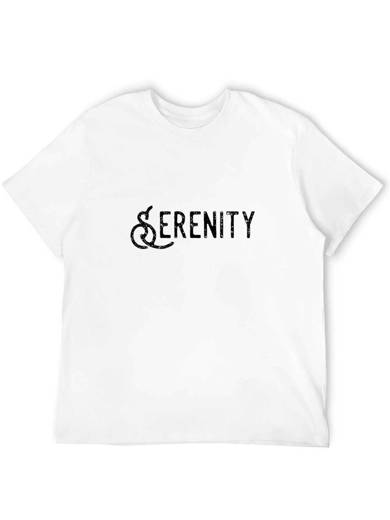 Serenity Graphic Tee - Premium Black Cotton