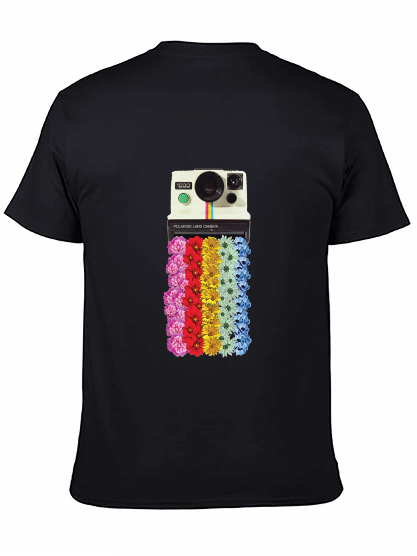 Retro Camera Floral Graphic T-Shirt